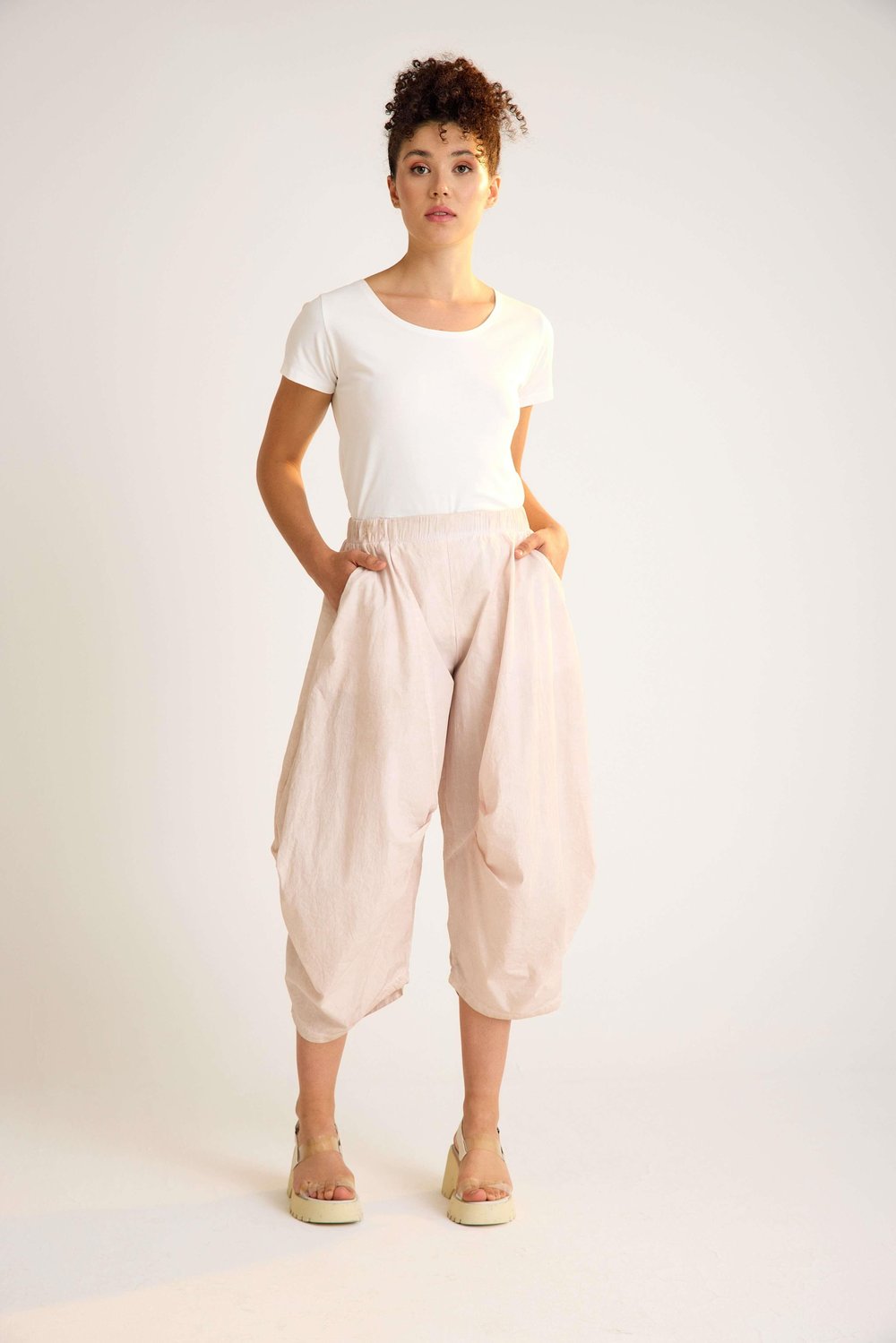 Beige Cotton Trouser