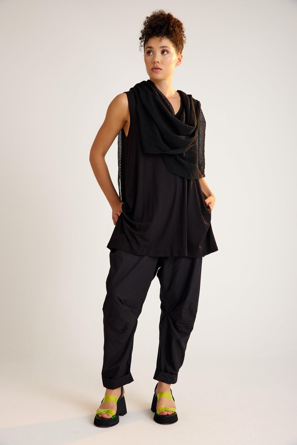 Black Cotton Shawl