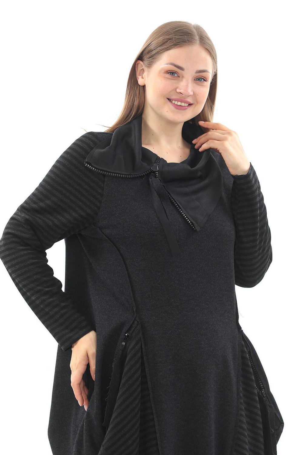 Black Oversize Cotton Dress Tunic