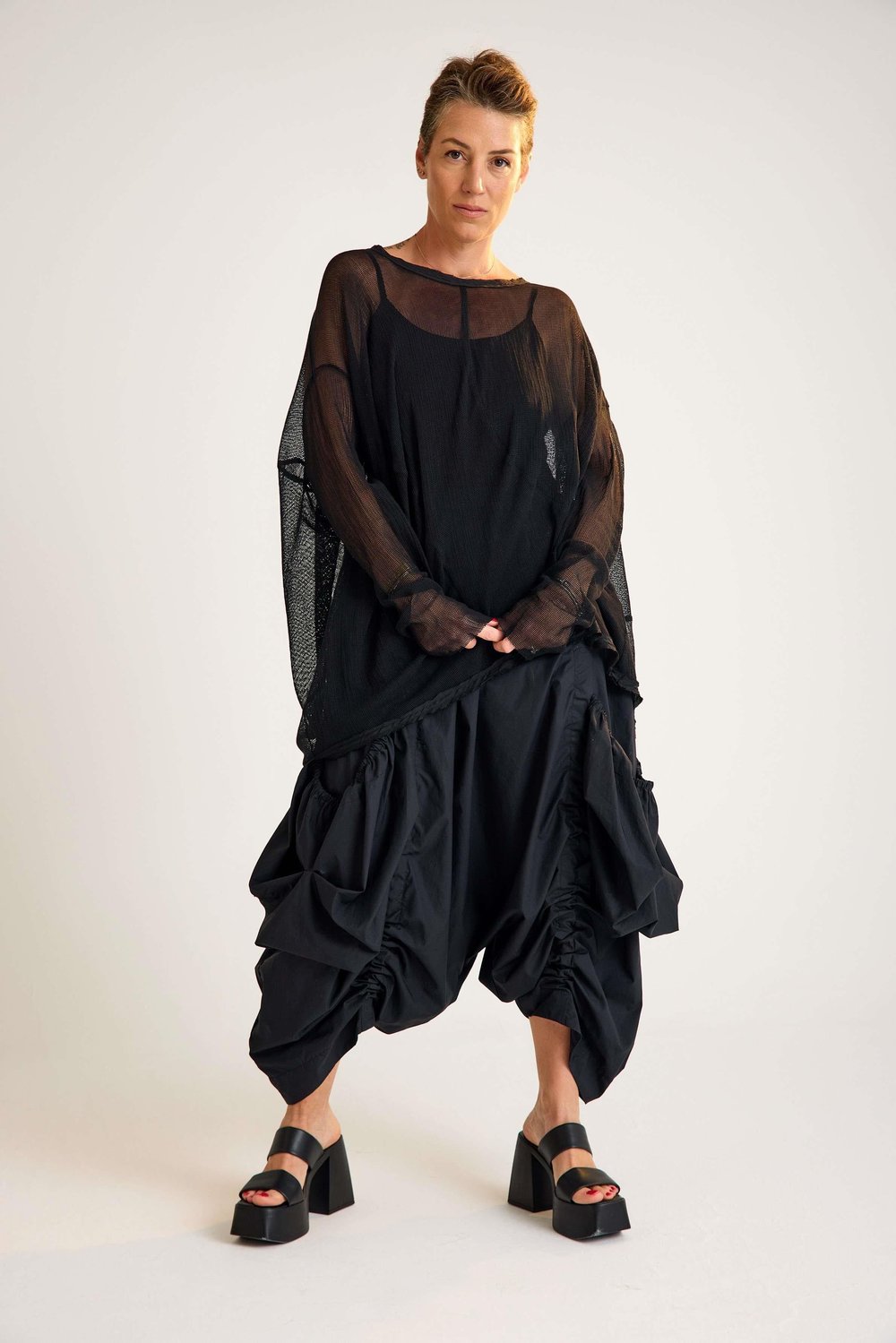 Black Oversize Cotton Tunic