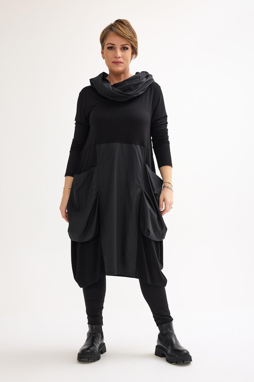 Black Oversize Viscose Dress