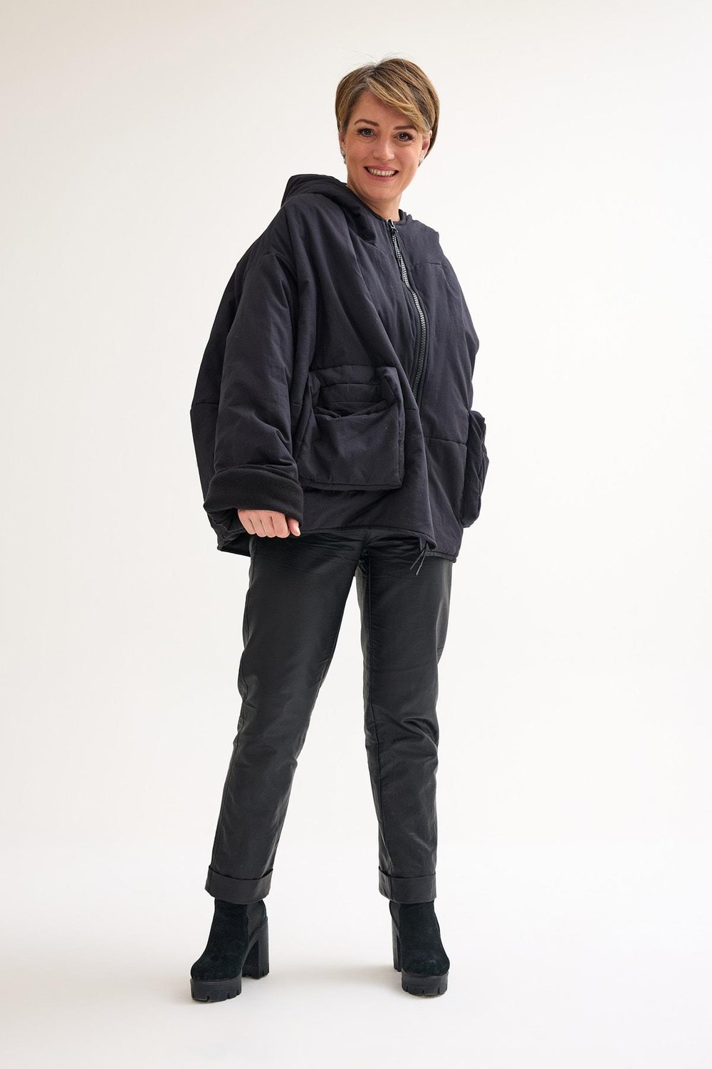 Black Oversize Wool Coat