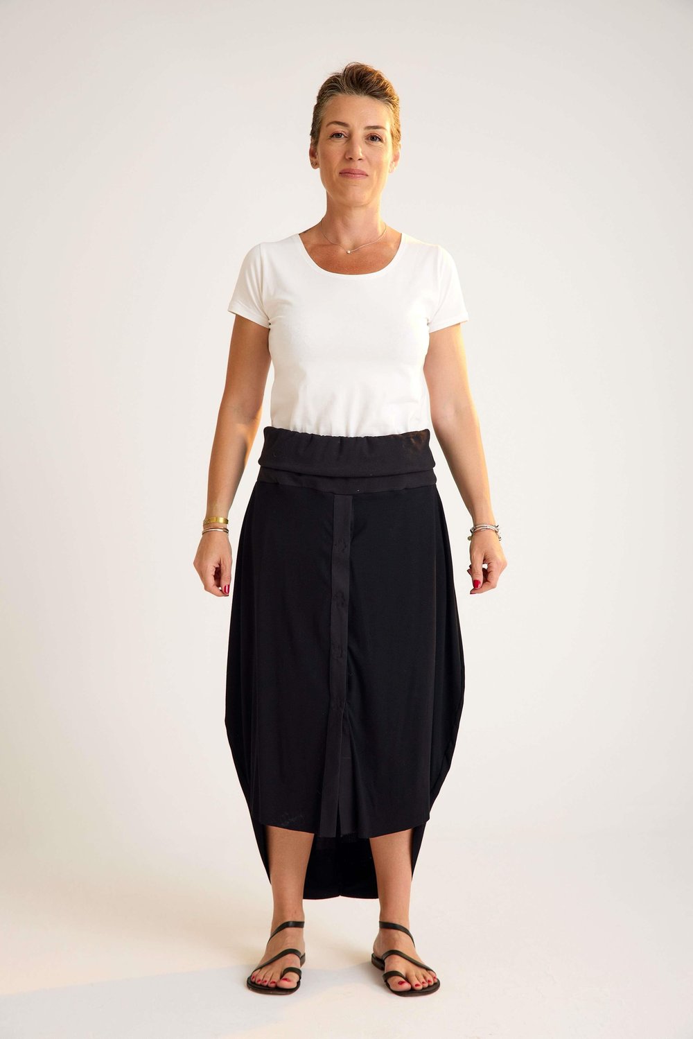 Black Viscose Skirt