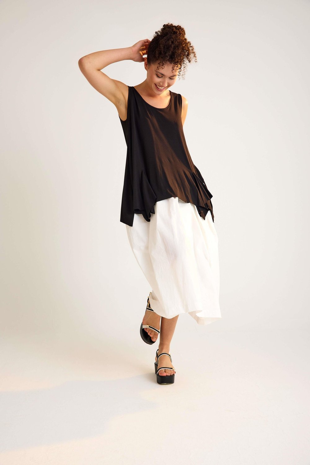 Black Viscose Tunic