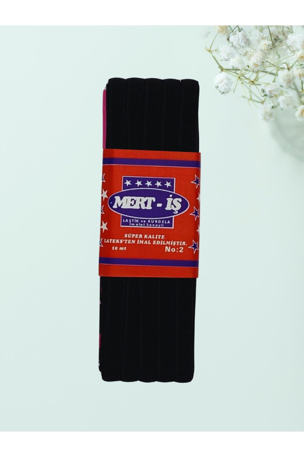 1 cm Paça-Bel-Etek-Eşofman Lastiği Yassı Siyah 10 Metre