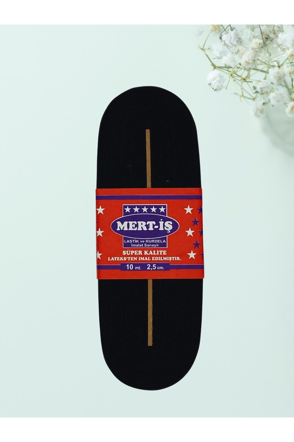 2.5 cm Paça-Bel-Etek-Eşofman Lastiği Siyah 10 Metre