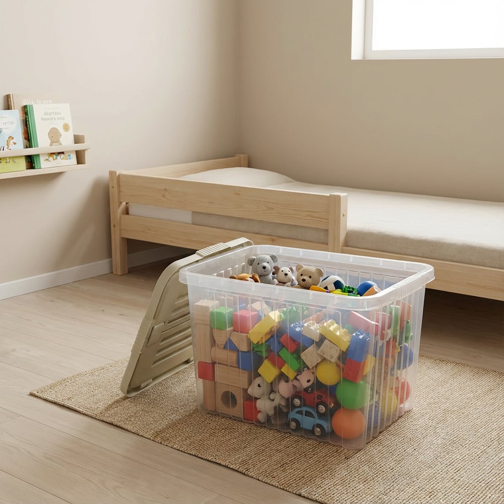 26 Lt Şeffaf Derin Split Box Krem