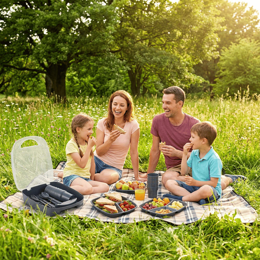 Lillium Piknik Seti Açık Kahve
