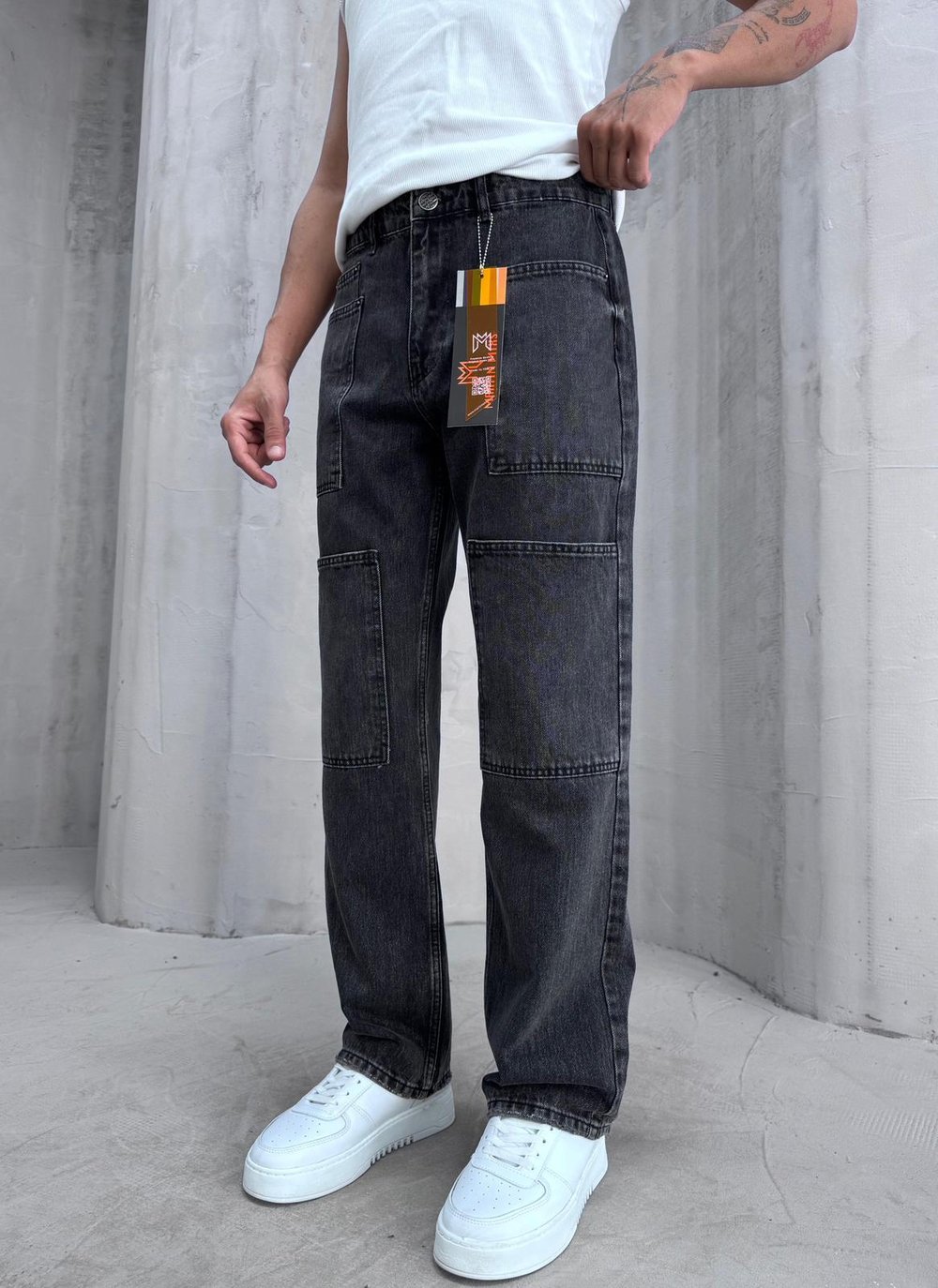 Kare Cep Baggy Pantolon
