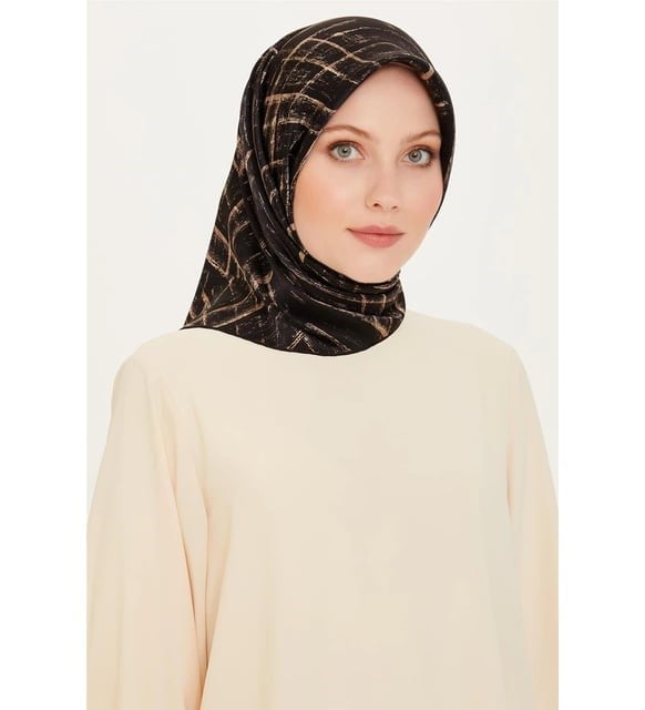 Armine Klasik Desenli Sura Saf İpek Eşarp 9258D 04