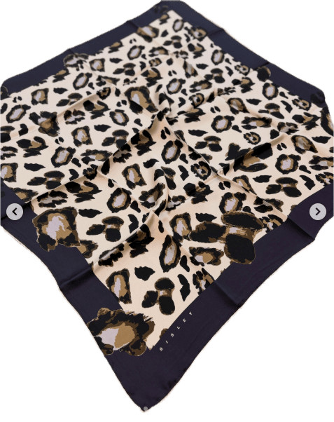 Sisley Sura Saf İpek Eşarp Leopar Desen 2034