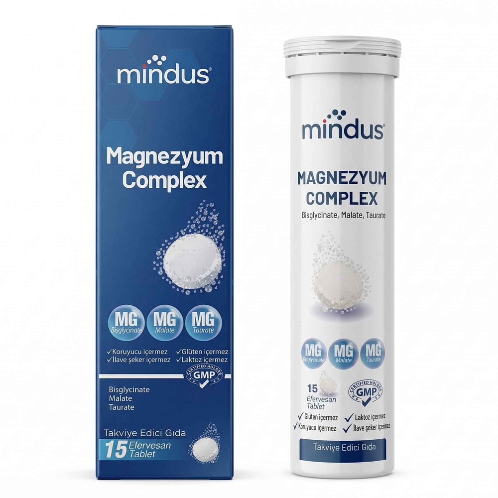 Mindus Magnezyum Complex 15 Efervesan Tablet
