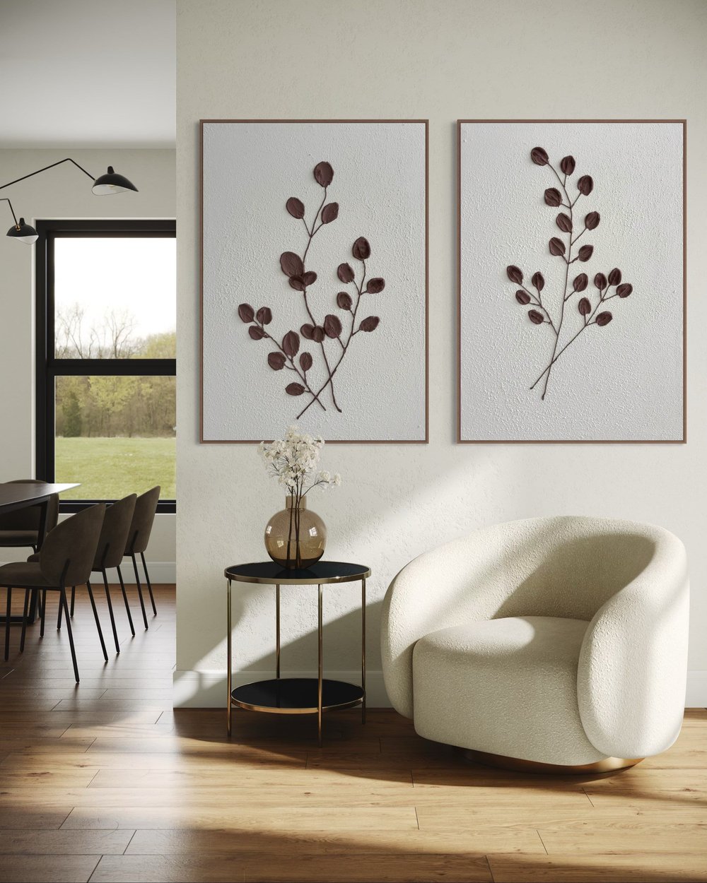 Ocaliptus Calm Ver3 Dokulu Tablo İkili Set 