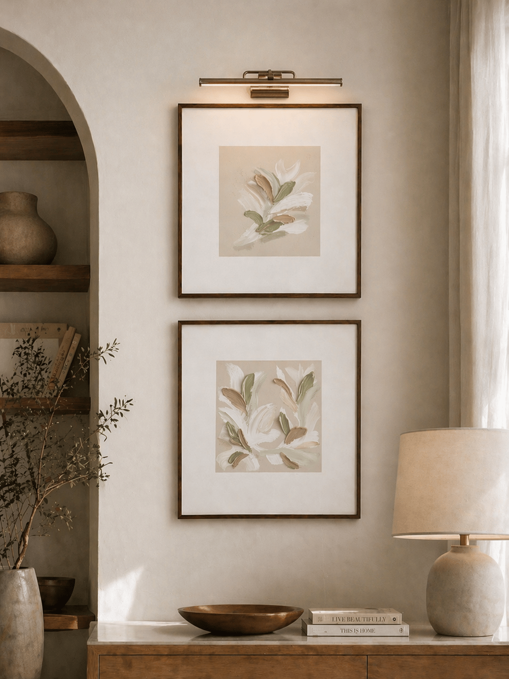 Olive Duo Dokulu Tablo İkili Set 