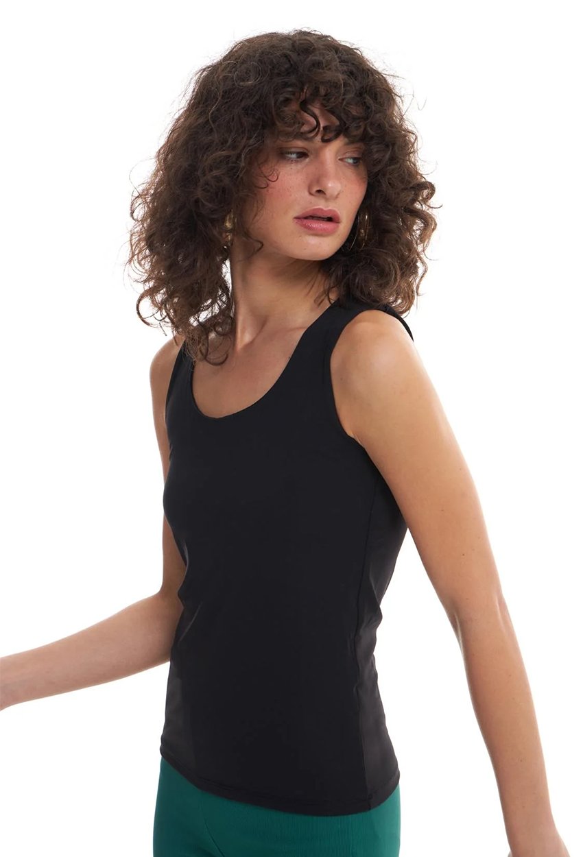 Kadın Basic Siyah Atlet