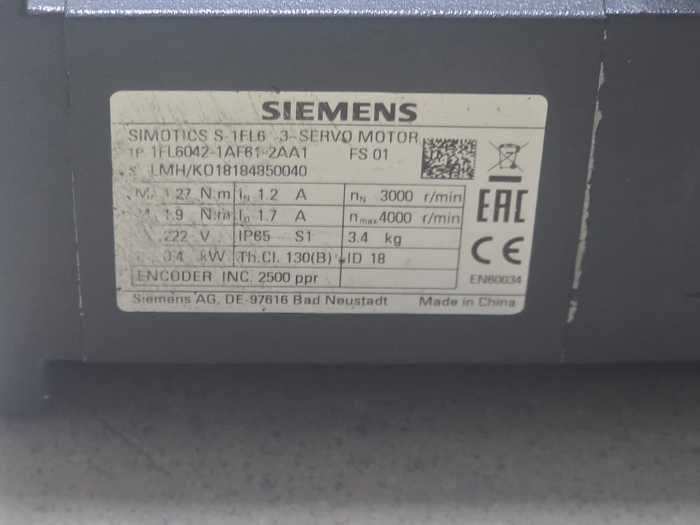  Stok mevcuttur. Fiyat Bilgisi İçin İletişime Geçin Servo Motorlar SIEMENS