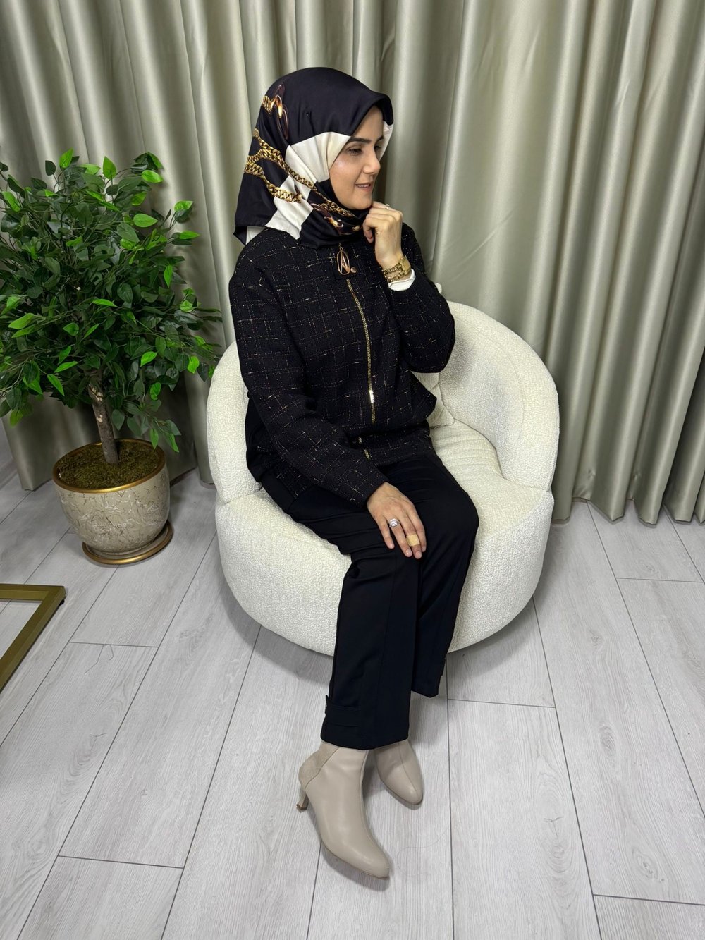 ARMİNE TREND TÜVİT  PANTOLONLU TAKIM