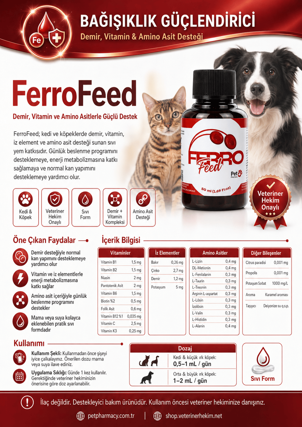 FerroFeed Kedi & Köpek İçin Demir Takviyesi