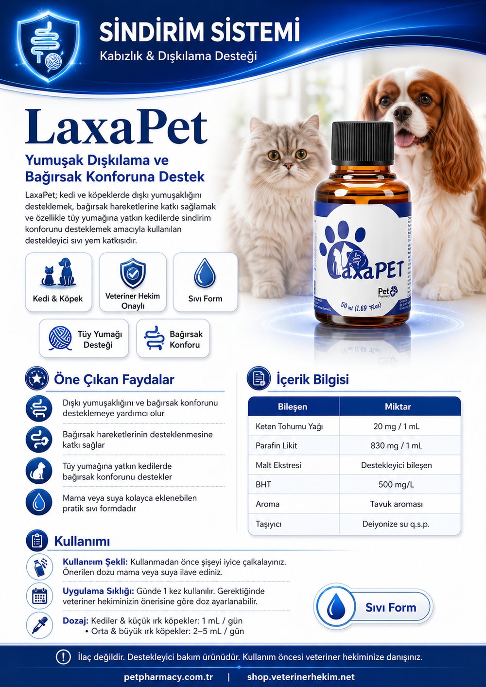 LaxaPet Doğal Kabızlık Desteği