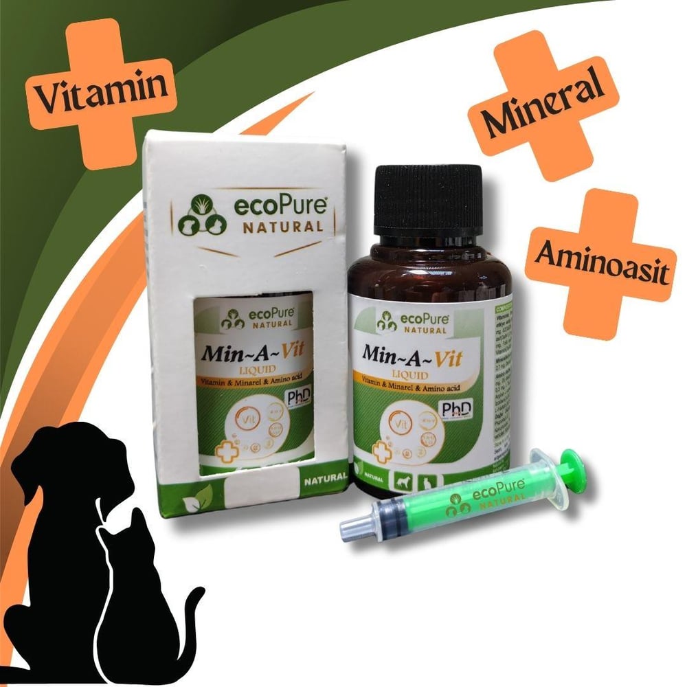 Min-A-Vit® Liquid Dog & Cat 50ml Vitamin, Mineral, Amino Asit Desteği