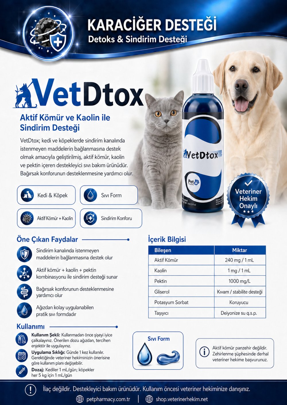 VetDtox Doğal Detoks ve Karaciğer Desteği