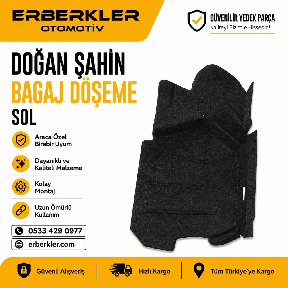 DOĞAN BAGAJ YAN HALISI SOL ( SİYAH )
