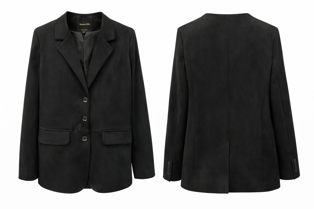 Masino Süet Blazer Ceket Siyah