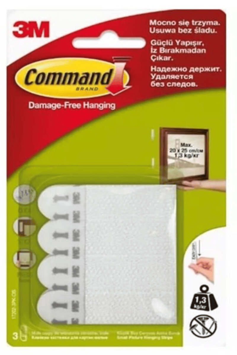 3M COMMAND ASKI CIRT CIRT BANT KÜÇÜK BOY 3LÜ 17202-3PK