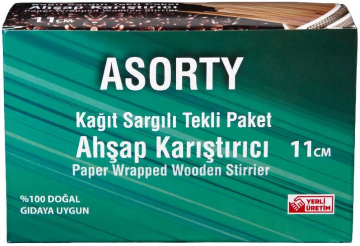 ASORTY KARIŞTIRICI 2033 AHŞAP 500 LÜ KUTU 11 CM 20 Lİ 014749