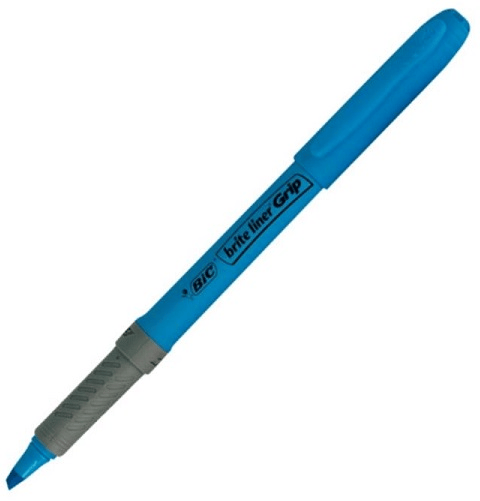 BIC FOSFORLU KALEM BRITE LINER GRIP 12 Lİ MAVİ 811931