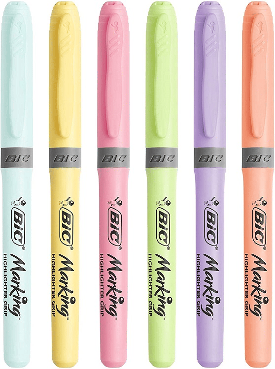 BIC FOSFORLU KALEM BRITE LINER GRIP SET 6 LI PASTEL BLS. 992561