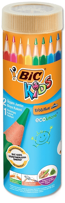 BIC KURU BOYA EVOLUTION ÜÇGEN JUMBO 12+1 Lİ TÜP 958192