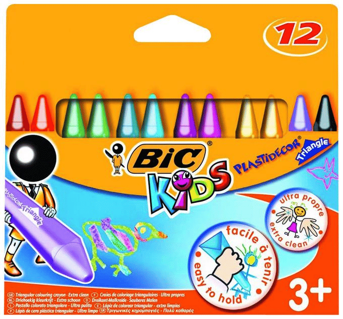 BIC PASTEL BOYA PLASTIDECOR ÜÇGEN 12 Lİ 8297732