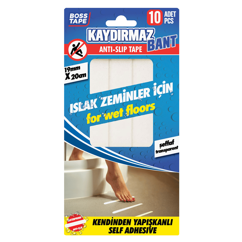 BOSS TAPE KAYDIRMAZ BANT 19 MM x 20 CM 10 ADET BT-03003