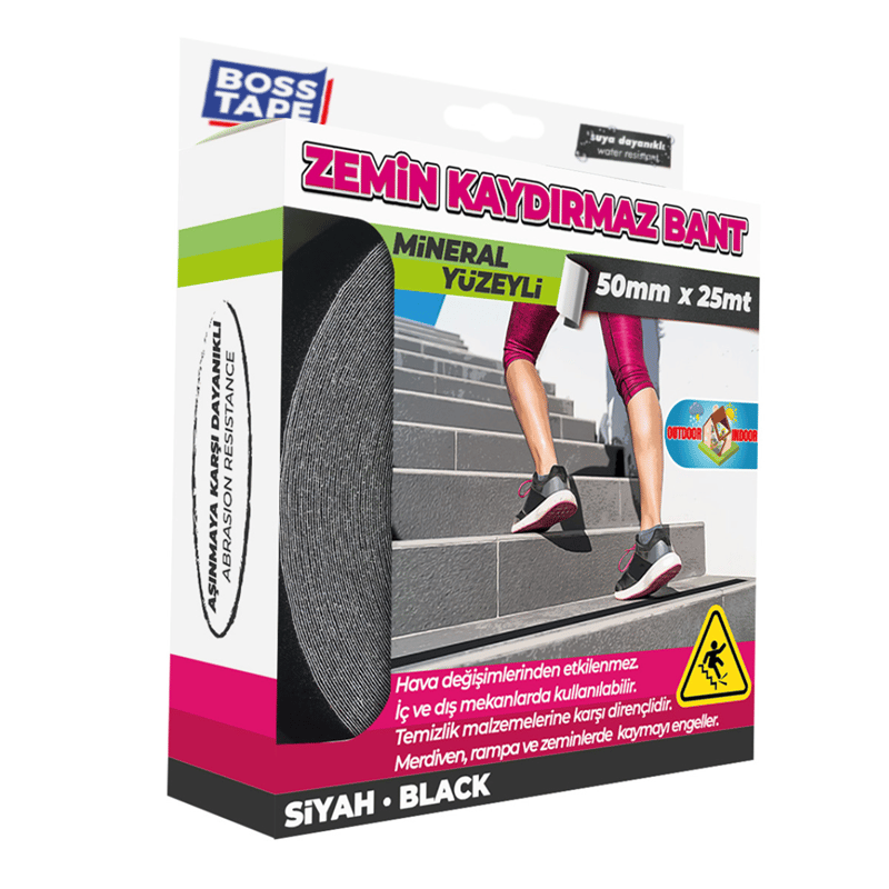 BOSS TAPE ZEMİN KAYDIRMAZ BANT İÇ VE DIŞ MEKAN 50 MM x 25M BT-10003