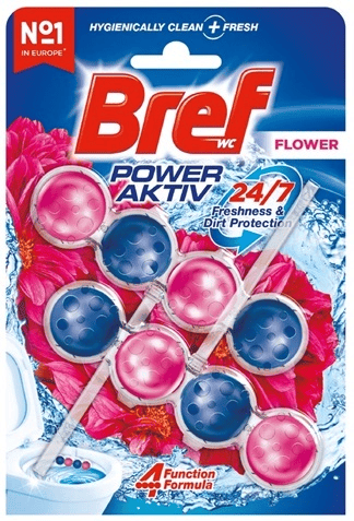 BREF KLOZET KOKUSU POWER AKTIV İKİLİ 8 TOP FLOWER 100g