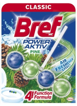 BREF KLOZET KOKUSU POWER AKTIV TEKLİ 4 TOP ÇAM 50 GR