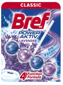 BREF KLOZET KOKUSU POWER AKTIV TEKLİ 4 TOP LAVANTA 50 GR