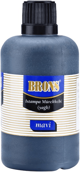 BRONS ISTAMPA MÜREKKEBİ 500 CC MAVİ BR-321