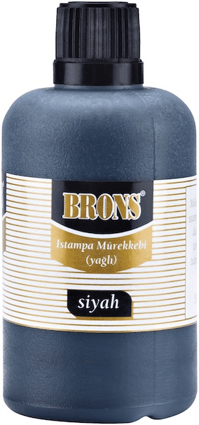 BRONS ISTAMPA MÜREKKEBİ 500 CC SİYAH BR-320