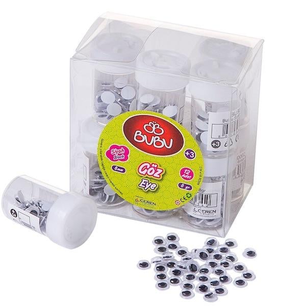 BU-BU OYNAR GÖZ SİYAH 8 MM 8GR GZ0002