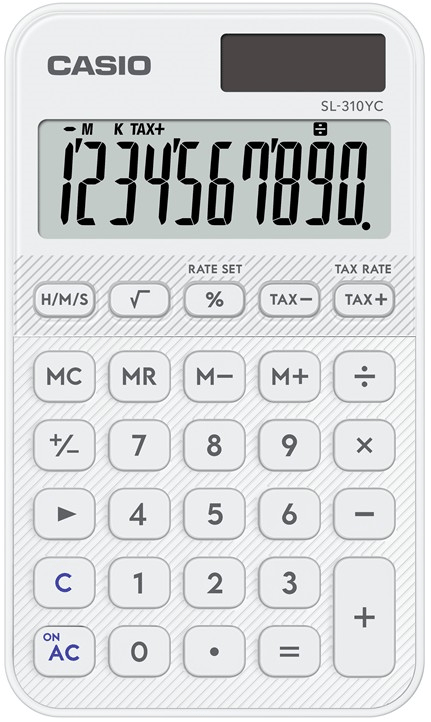 CASIO HESAP MAKİNESİ CEP TİPİ SL-310YC-WE-W-DP