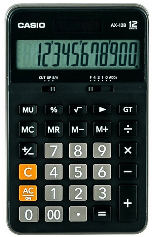 CASIO HESAP MAKİNESİ MASAÜSTÜ AX-12B 12 HANE