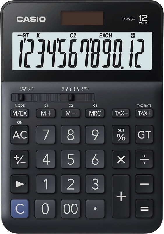 CASIO HESAP MAKİNESİ MASAÜSTÜ D-120F 12 HANE