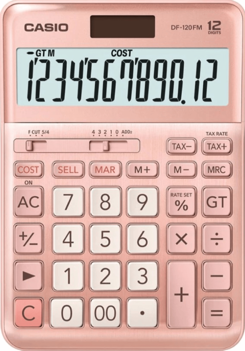 CASIO HESAP MAKİNESİ MASAÜSTÜ DF-120FM- PK