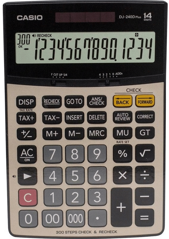 CASIO HESAP MAKİNESİ MASAÜSTÜ DJ-240D PLUS 14 HANE