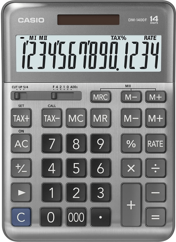 CASIO HESAP MAKİNESİ MASAÜSTÜ DM-1400F 14 HANE