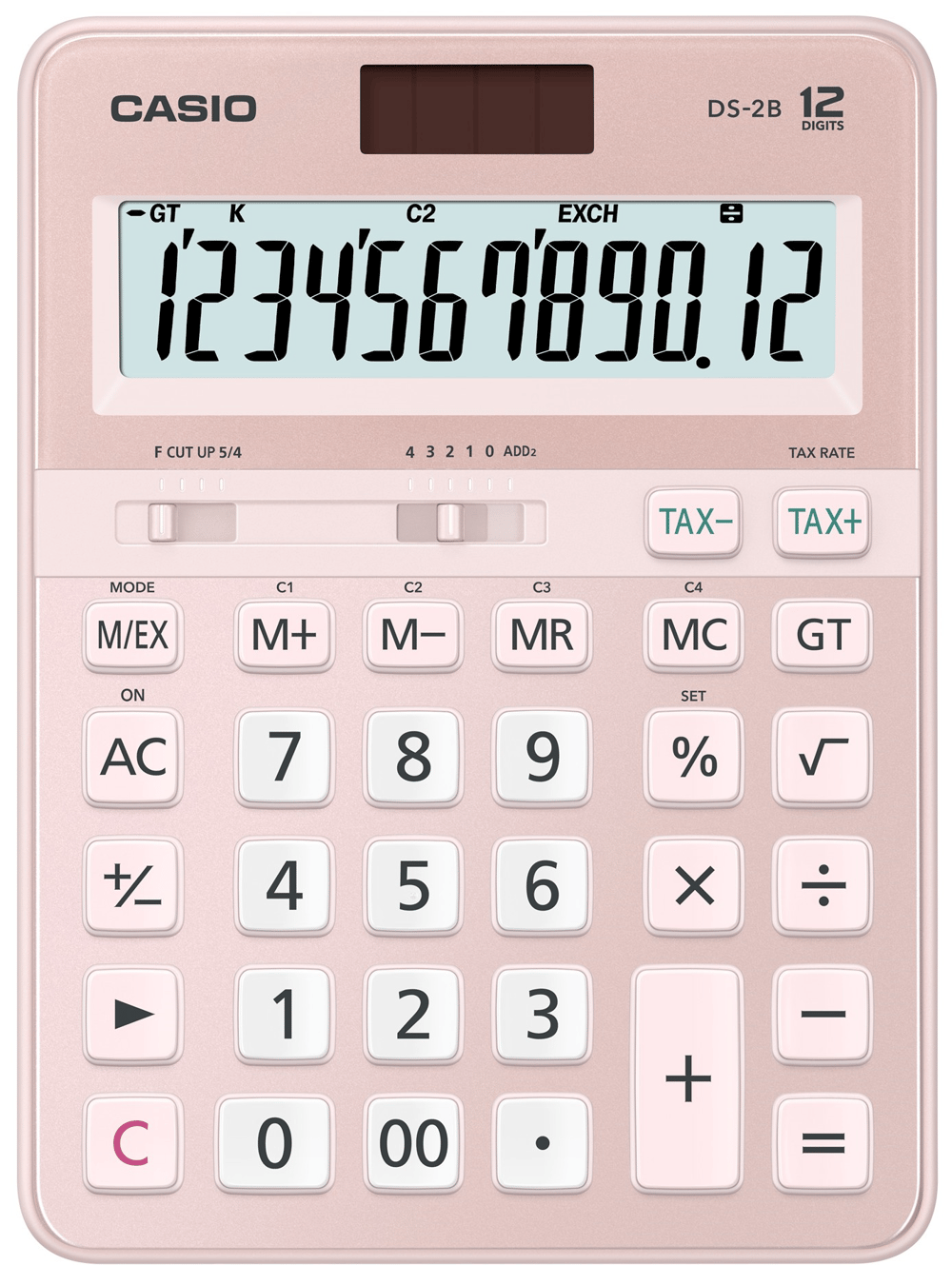 CASIO HESAP MAKİNESİ MASAÜSTÜ DS-2B 12 HANE PEMBE