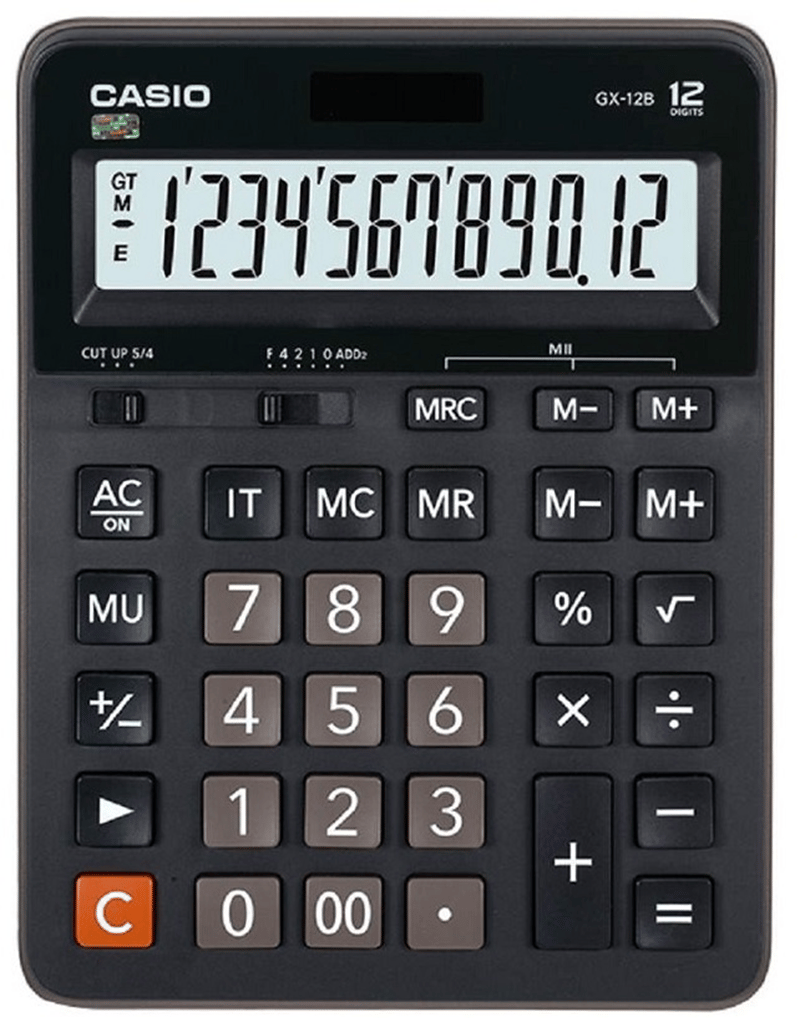 CASIO HESAP MAKİNESİ MASAÜSTÜ GX-12B 12 HANE