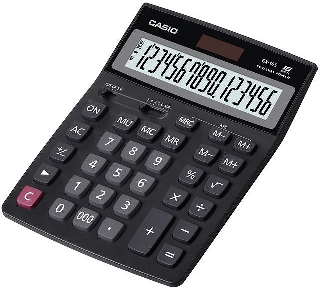 CASIO HESAP MAKİNESİ MASAÜSTÜ GX-16B 16 HANE